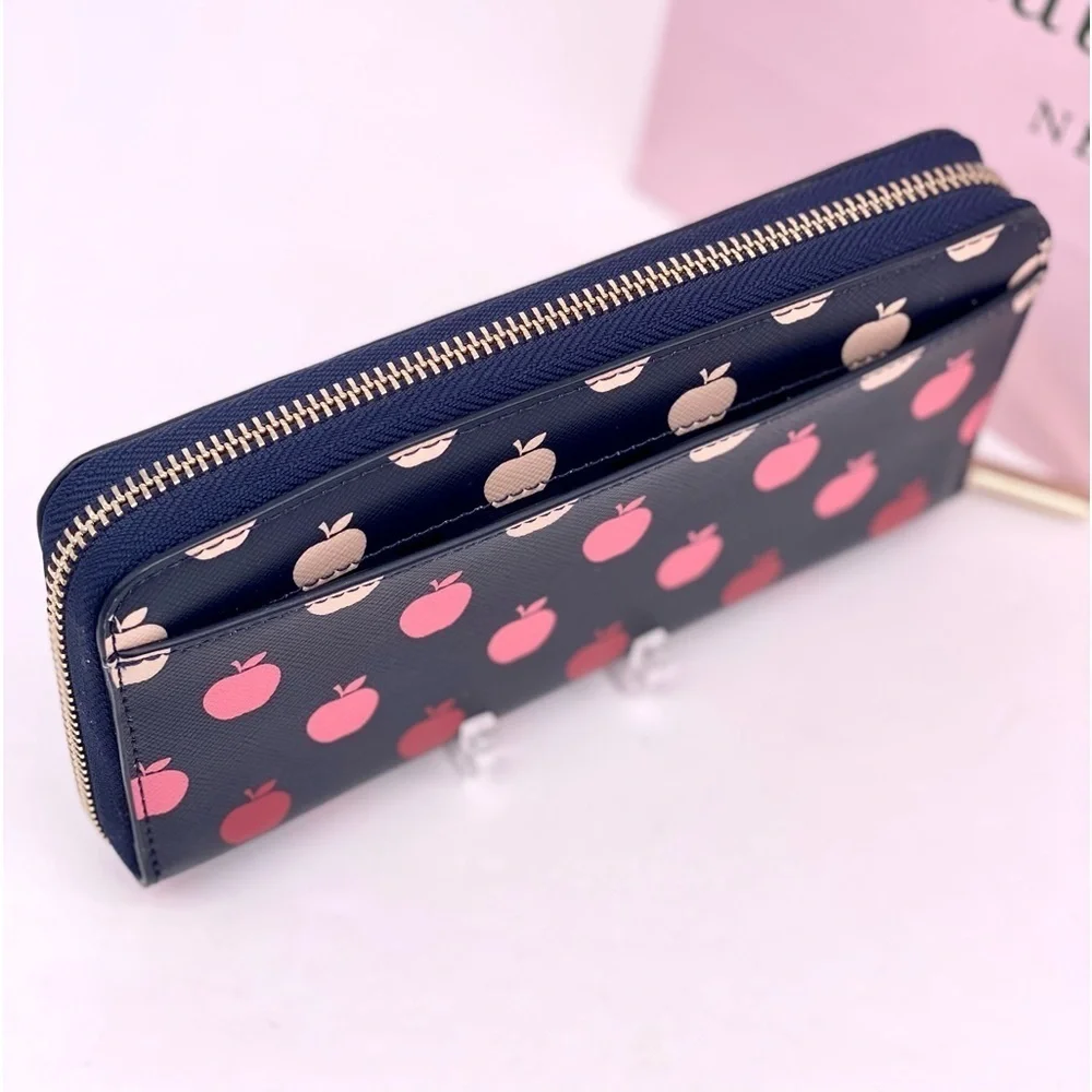 Kate Spade Perfect Orchard Apple Large Zip Continental Wallet